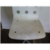 Image 3 : White Minimalist Office Chair w/ Round Cut-Outs  (shows signs of wear)