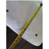 Image 7 : White Minimalist Office Chair w/ Round Cut-Outs  (shows signs of wear)