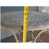 Image 24 : Patio Bistro Table (30" Dia, 33"H) & 2 Chairs (shows general wear and tear)