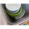 Image 14 : Misc. Kitchen Items: Pans, Bowls, Food Containers, Lunch Boxes, Trays, Glassware, etc