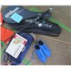 Image 1 : Sporting Goods: Tennis Rackets, Boxes of Golf Balls, Soccer Shoes, Fishing Rod, Bag