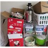 Image 1 : Omega Juicer & Attachments, Misc. Kitchen Items, Disposable Gloves, Books, etc