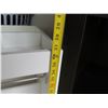 Image 14 : Dark Brown Shelving Unit (56"H) and Small White Organizer Shelving Unit with Wheels (37" H)