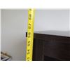 Image 15 : Dark Brown Shelving Unit (56"H) and Small White Organizer Shelving Unit with Wheels (37" H)