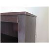 Image 7 : Dark Brown Shelving Unit (56"H) and Small White Organizer Shelving Unit with Wheels (37" H)