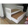 Image 11 : Kids Bedroom Furniture: White Twin Bed Frame (78"x40"x36"H), Shoe Racks, Jewelry Organizer