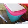 Image 14 : Plastic Fence System & Misc. Toys/Books, Plastic Bin