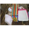 Image 2 : Plastic Fence System & Misc. Toys/Books, Plastic Bin