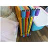 Image 3 : Plastic Fence System & Misc. Toys/Books, Plastic Bin
