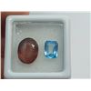 Image 2 : 2.08 ct TOPAZ and 6.53 ct. HESSONITE GARNET