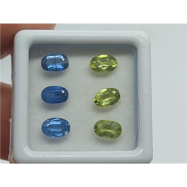 1.90 ct. KYANITE  and  1.45 ct. PERIDOT