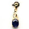 Image 1 : NATURAL BLUE SAPPHIRE & WHITE CZ 925 STERLING SILVER PENDANT