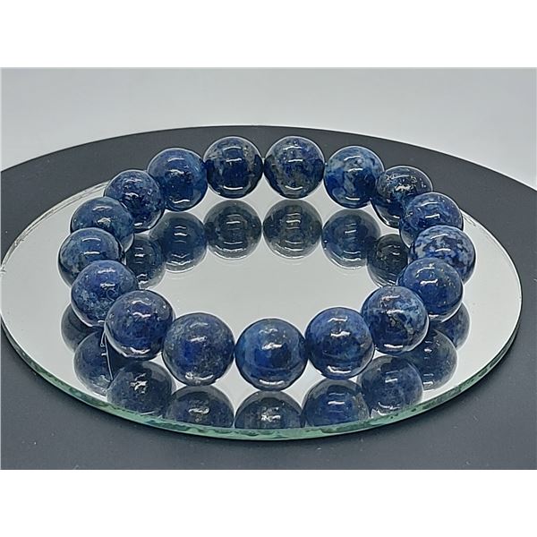 Natural Royal Blue Lapis Lazuli Stretch Bracelet