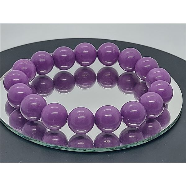 Natural Purple Phosphosiderite Gemstone Stratchy Bracelet