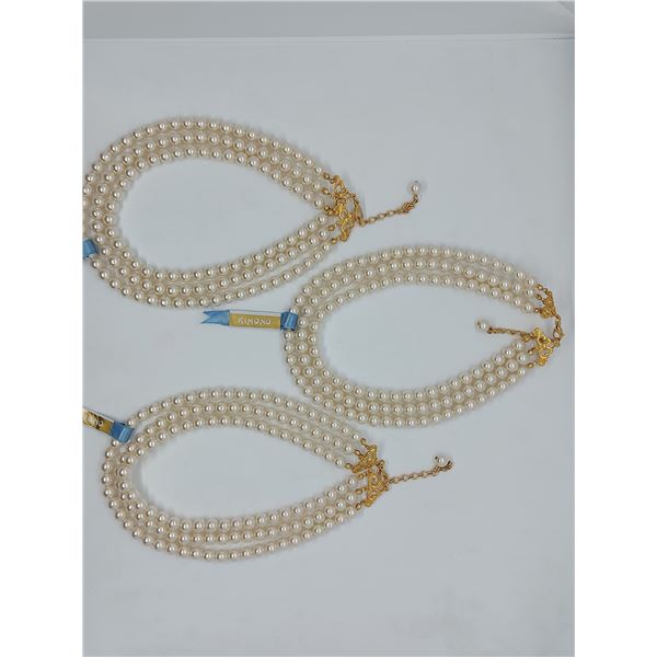3 Lisa Kao "KIMONO" Pearls Necklaces