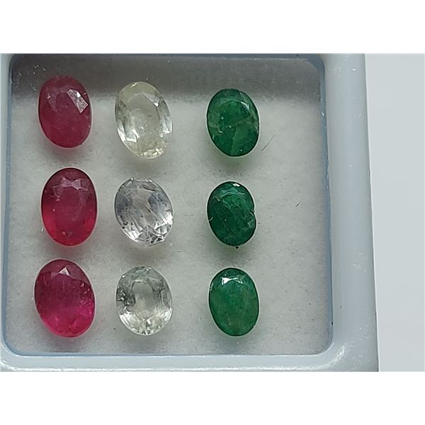 4.01 ct. EMERALD, SAPPHIRE, RUBY