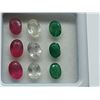 Image 1 : 4.01 ct. EMERALD, SAPPHIRE, RUBY