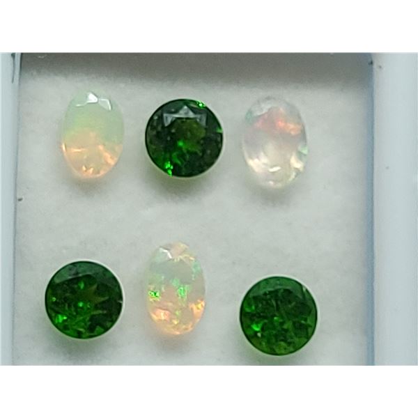1.65 ct. CHROME DIOPSIDE and  0.90 ct. WELO OPAL