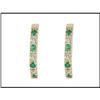 Image 1 : EMERALD DIAMOND HOOP EARRINGS WERE $795 #1672165