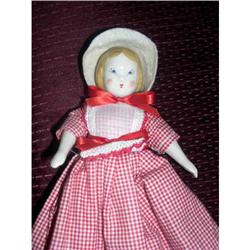 Ruth Gibbs white china Red check dress labeled #1672238