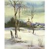 Image 1 : Original watercolor "Winter landscape" #1672253