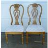 Image 1 : PAIR OF VINTAGE CARVED SHELL BACK CHAIRS #1672283