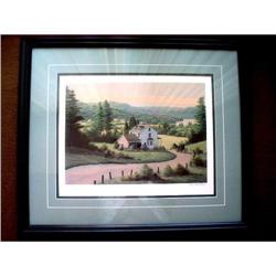 Signed Litho Bill Saunders "Hillside View"     #1672317