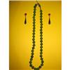 Image 1 : JADE BEAD NECKLACE WITH EARRINGS #1672353