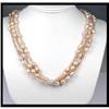 Image 1 : 3 Strands of White Faceted Fresh Water & Pink #1672490