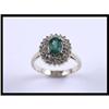 Image 1 : Superb 14K Yellow Gold Emerald and Diamond Ring#1672492