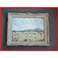 Vintage Signed Desert Landscape Oil Painting #1672639