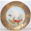 Image 1 : Hand Painted Blue Bird Limoges Plate #1686371