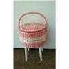Image 1 : PRETTY FLOOR STYLE SEWING BASKET #1701162