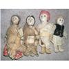 Image 1 : 9" Unusual Early India Cloth Family 4 Dolls #1701604