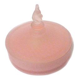Tiffin MILADY Pink Satin Glass Powder Jar #1701732