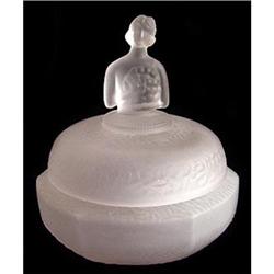 LILLIAN ll Satin Glass Powder Jar #1701753