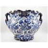Image 1 : Flow Blue Pottery Jardinaire Antique Planter  #1702253