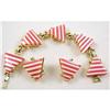 Image 1 : OLD Pink STRIPED Thermoset BRACELET & Earrings #1702256