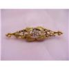 Image 1 : Art Nouveau 18K Gold Pin with Diamonds #1719492