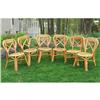 Image 1 : Set of Six Mid-Century Calif-Asia Bamboo Chairs#1720021
