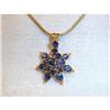 Antique Estate 22K 24K Gold Sapphire Pendant  #1720136