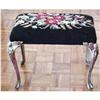 Art Deco needlepoint bench figural legs #1720241