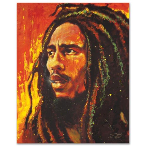 "Bob Marley" Limited Edition Giclee on Canvas by Stephen Fishwick, Numbered and