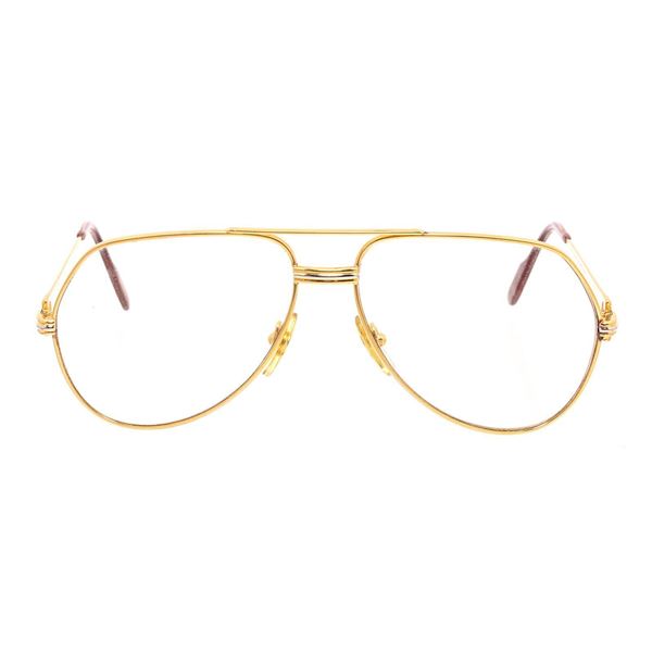 Cartier Vintage Two Tone Gold Silver Trinity Eyeglass Frames