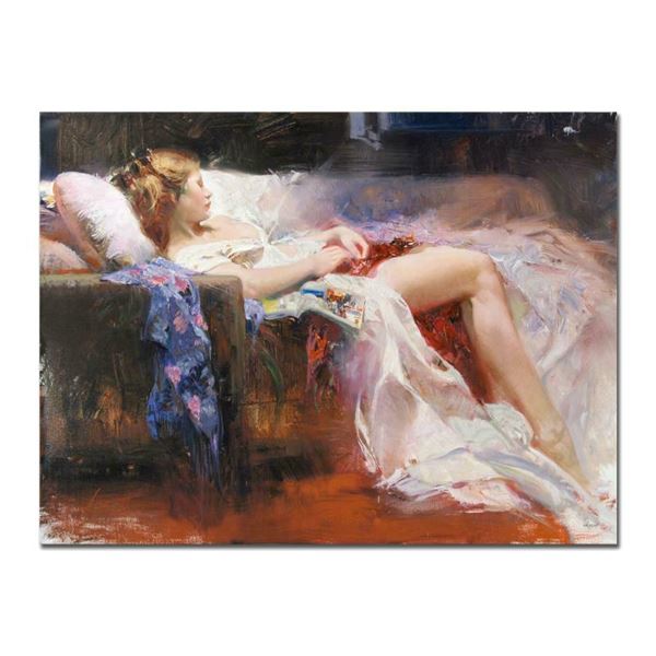 Pino (1939-2010), "Sweet Repose" Artist Embellished Limited Edition on Canvas (4