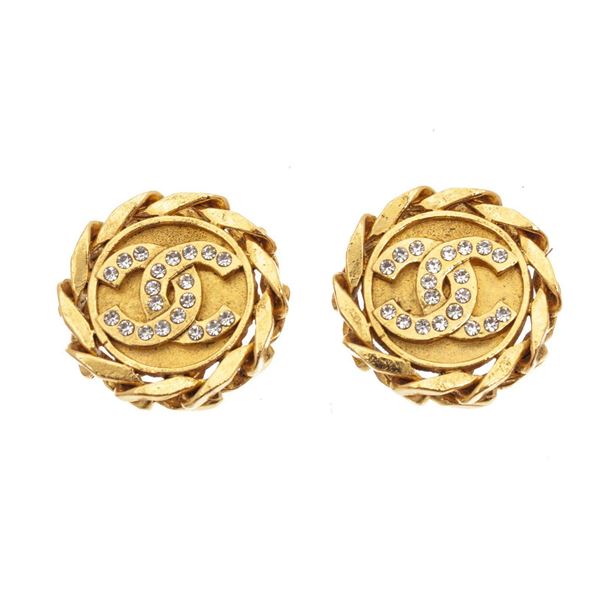 Chanel Gold CC Earrings