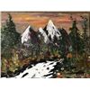 Image 1 : 12X16"  Acrylic on Canvas " Mountain Scene" ready to hang