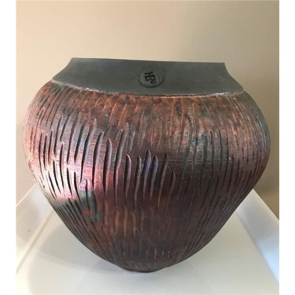 Raku Pottery piece by Tom Gertz