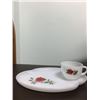 Image 1 : Vintage Milkglass snack set Rose design