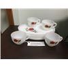 Image 2 : Vintage Milkglass snack set Rose design